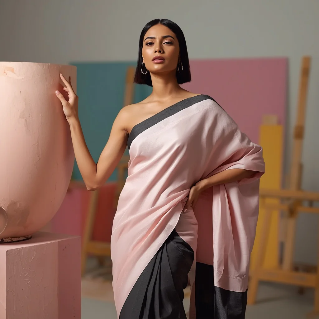 Modern Artistic: Indian Woman with a Sculptural Element | Modern Indian Woman